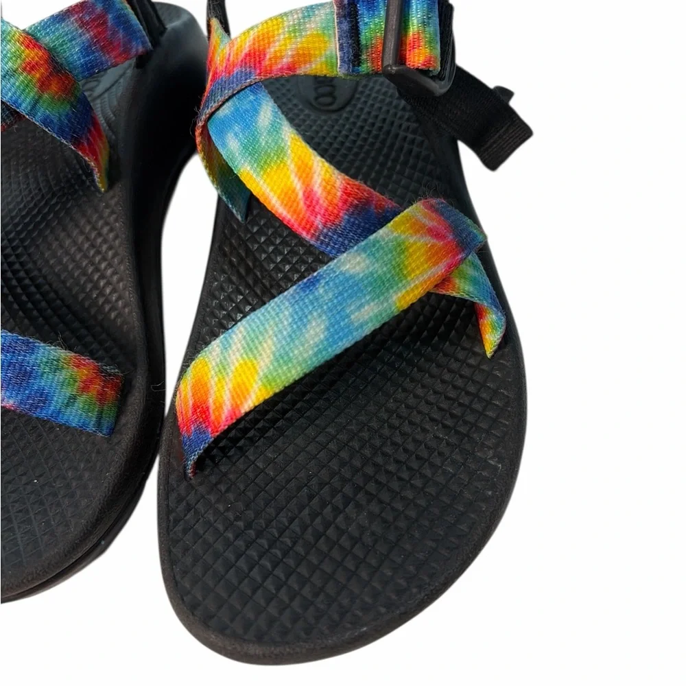 Chaco Ecotread Sandals Tie Dye Rainbow Multicolor JCH199812 Kids Youth Size 5 - Picture 6 of 8